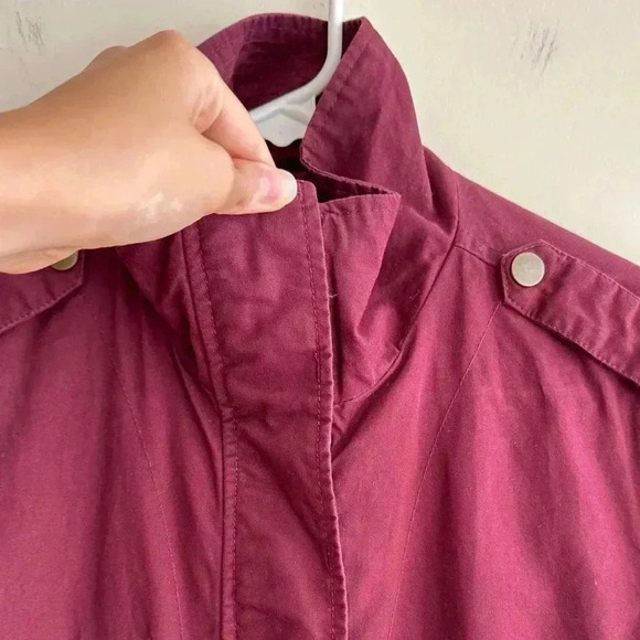 Love Tree Anorak Jacket, Berry Colored Utility Jacket, Size Large - Picture 11 of 16